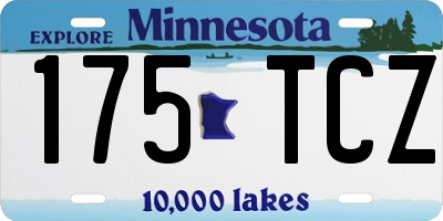 MN license plate 175TCZ
