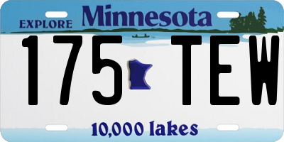 MN license plate 175TEW