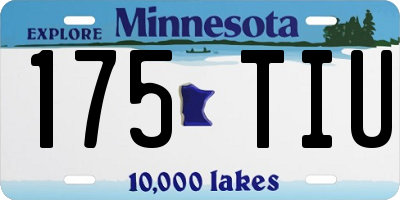 MN license plate 175TIU