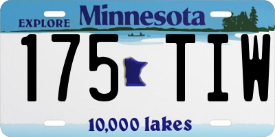 MN license plate 175TIW