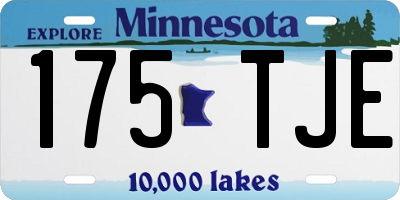MN license plate 175TJE