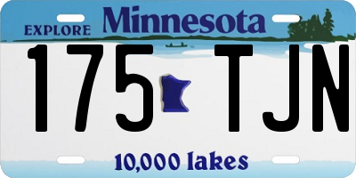 MN license plate 175TJN