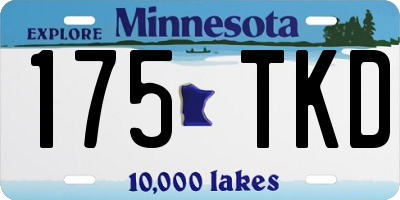 MN license plate 175TKD