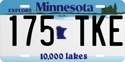 MN license plate 175TKE