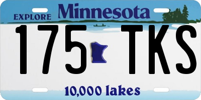 MN license plate 175TKS