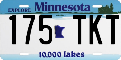 MN license plate 175TKT