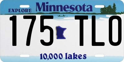MN license plate 175TLO