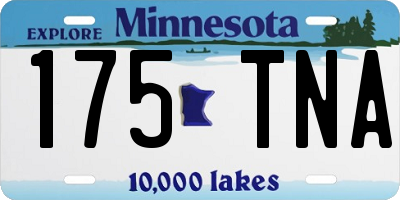 MN license plate 175TNA
