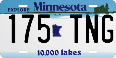 MN license plate 175TNG