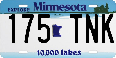 MN license plate 175TNK