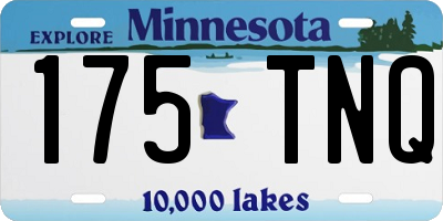 MN license plate 175TNQ