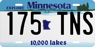 MN license plate 175TNS