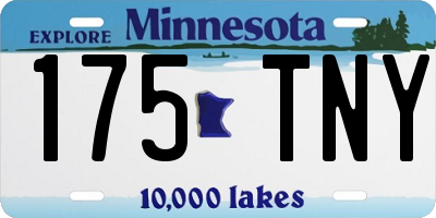 MN license plate 175TNY