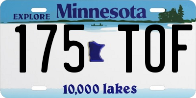 MN license plate 175TOF