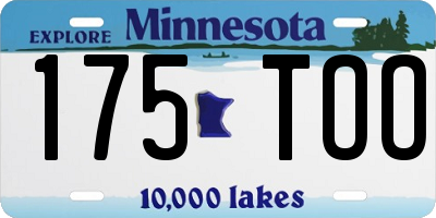 MN license plate 175TOO