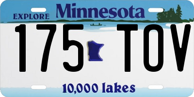 MN license plate 175TOV
