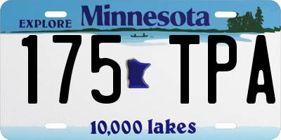 MN license plate 175TPA