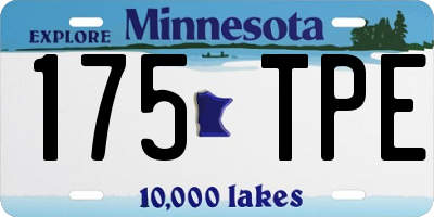 MN license plate 175TPE