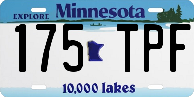 MN license plate 175TPF