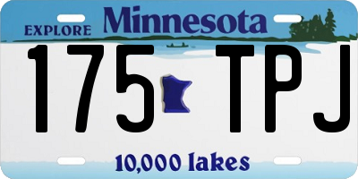 MN license plate 175TPJ