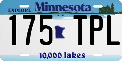 MN license plate 175TPL