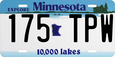 MN license plate 175TPW