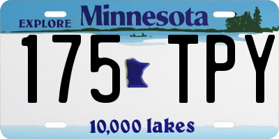 MN license plate 175TPY