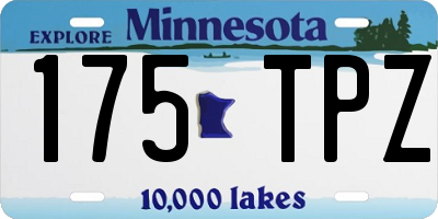 MN license plate 175TPZ