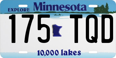 MN license plate 175TQD