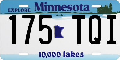 MN license plate 175TQI