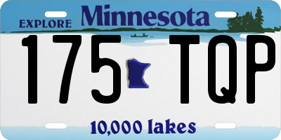 MN license plate 175TQP