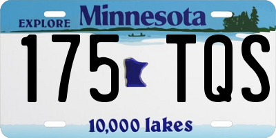 MN license plate 175TQS