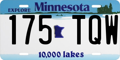 MN license plate 175TQW