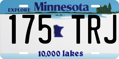 MN license plate 175TRJ