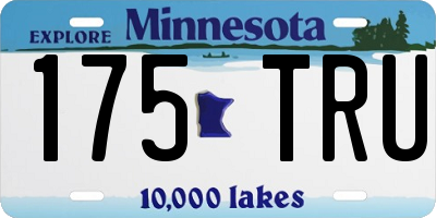 MN license plate 175TRU