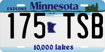 MN license plate 175TSB