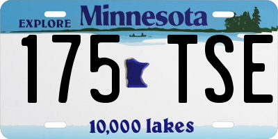 MN license plate 175TSE