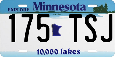 MN license plate 175TSJ