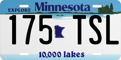 MN license plate 175TSL