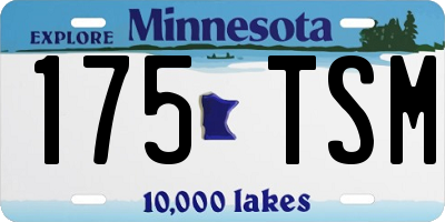 MN license plate 175TSM