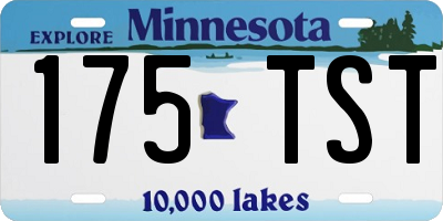 MN license plate 175TST