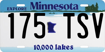 MN license plate 175TSV