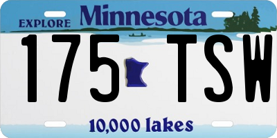 MN license plate 175TSW