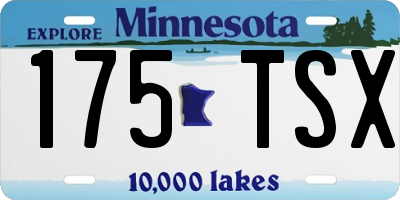 MN license plate 175TSX