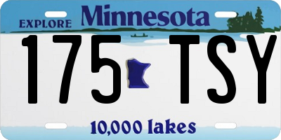MN license plate 175TSY