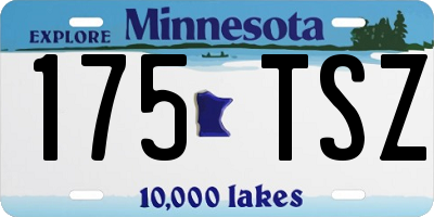 MN license plate 175TSZ