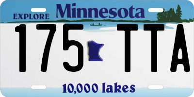 MN license plate 175TTA