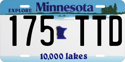 MN license plate 175TTD