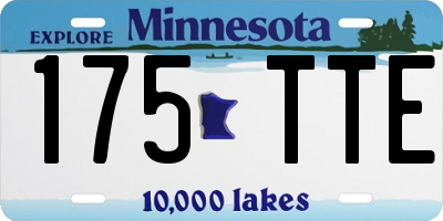 MN license plate 175TTE