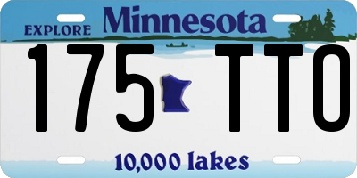 MN license plate 175TTO